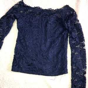 Royal blue off the shoulder top